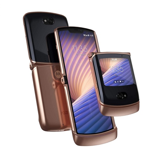 buy Cell Phone Motorola Moto Razr 5G XT2071 256GB - Blush Gold - click for details